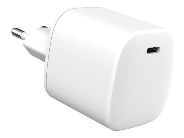 eSTUFF INFINITE - Strömadapter - GaN, 100% återvunnen plast - 45 Watt - 3 A - PD 3.0, Apple Fast Charge, QC 3.0 (24 pin USB-C) - vit