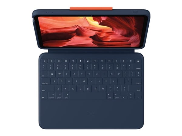 Logitech Rugged Combo 4 - Tastatur og folioveske - Apple Smart connector - klassisk blå - for Apple 10.9-inch iPad (10. generasjon)