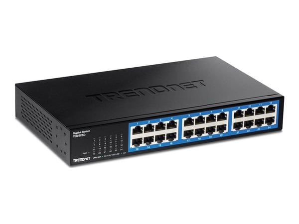 TRENDnet TEG S25D - Switch - 24 x 10/100/1000 - stasjonær, rackmonterbar - TAA-samsvar