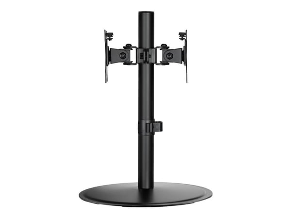 TECHly - Stativ (stang, 2 braketter, sokkel) - for 2 LCD displays / curved LCD display - monitor arm - aluminium, plastikk, stål - matt svart - skj...