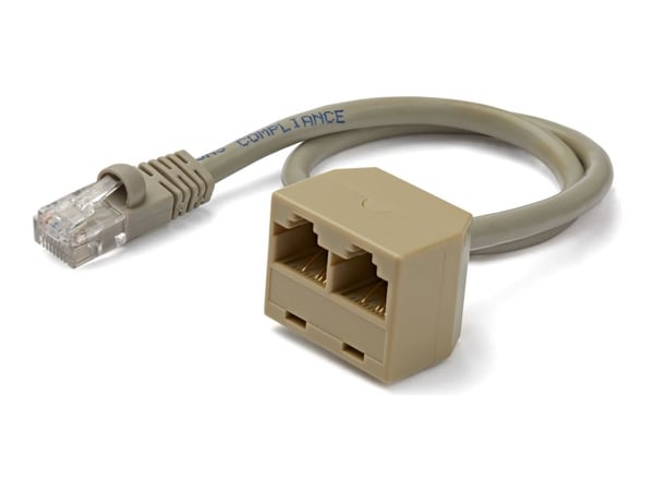 StarTech.com 2-to-1 RJ45 10/100 Mbps Splitter/Combiner - Yksi sovitin tarvitaan molempiin päihin - Verkonjakaja - RJ-45 (uros) RJ-45 (naaras) - RJ-...