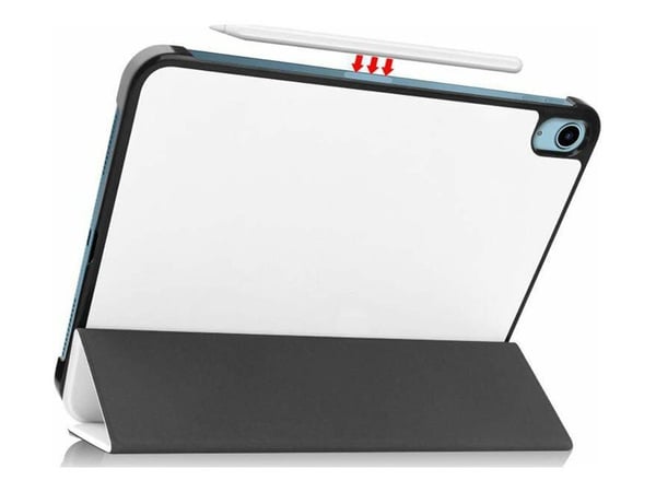 CoreParts - Lommebok for nettbrett - tri-fold caster, with auto-wake function - polyuretanlær - hvit - for Apple 10.9-inch iPad Wi-Fi (10. generasjon)
