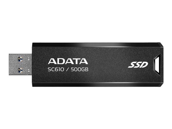 ADATA SC610 - USB-flashstasjon - 500 GB - USB 3.2 Gen 2 - svart