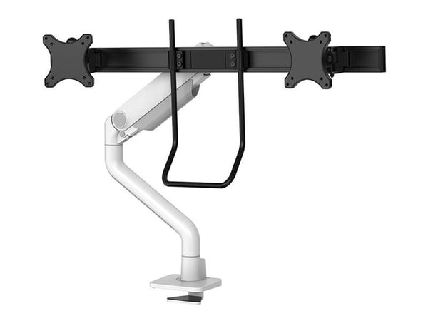 Neomounts DS75S-950WH2 - Monteringssats (arm för bordsmontering) - fullständig rörelse - för 2 LCD-bildskärmar - aluminium - vit - skärmstorlek: 17...
