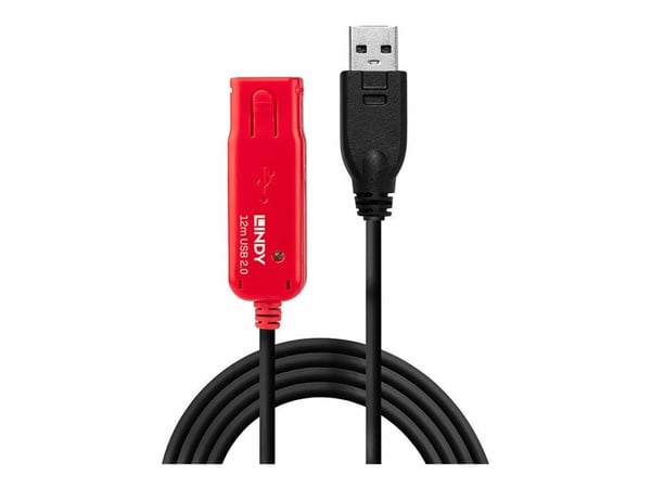 Lindy USB 2.0 Active Extension Cable Pro - USB-forlengelseskabel - USB (hann) til USB (hunn) - USB 2.0 - 12 m - aktiv