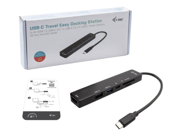 i-Tec Travel Easy Dock - Telakointiasema - USB-C / Thunderbolt 3 - HDMI