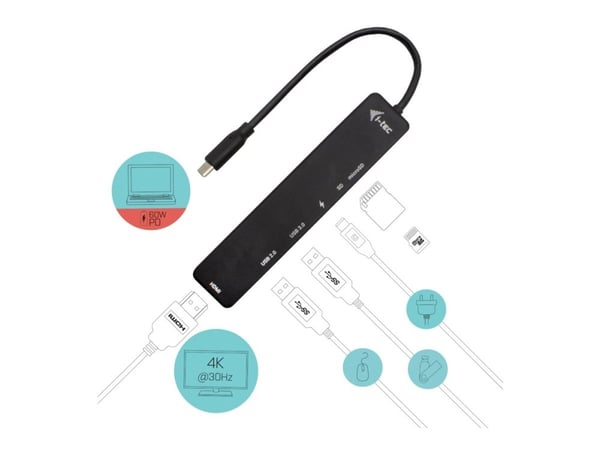 i-Tec Travel Easy Dock - Telakointiasema - USB-C / Thunderbolt 3 - HDMI