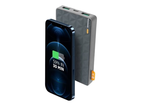 xtorm Fuel Series - Strømbank - 10000 mAh - 20 watt - 3 A - PD, QC 3.0 - 3 utgangskontakter (USB, USB-C)