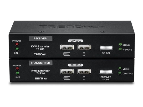TRENDnet TK-EX4 KVM Extension Kit - Förlängare för tangentbord/video/mus - USB - upp till 100 m