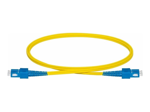 Lanview - Koblingskabel - SC-enkeltmodus (hann) til SC-enkeltmodus (hann) - 3 m - fiberoptisk - dupleks - 9 / 125 micron - OS2 - halogenfri - gul