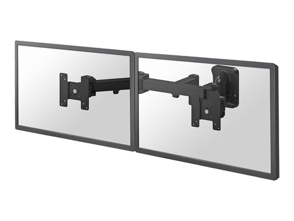 Neomounts FPMA-W960D - Brakett - full bevegelse - for 2 LCD-skjermer - svart - skjermstørrelse: 10"-27" - veggmonterbar