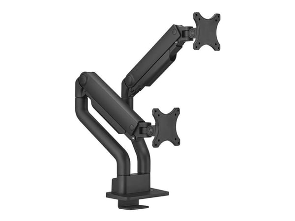 Neomounts DS70S-950BL2 - Monteringssett (2 monteringsarmer) - full bevegelse - for 2 skjermer - aluminium - svart - skjermstørrelse: 17"-35" - skri...