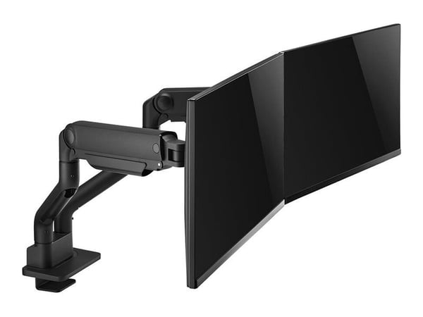 Neomounts DS70S-950BL2 - Monteringssett (2 monteringsarmer) - full bevegelse - for 2 skjermer - aluminium - svart - skjermstørrelse: 17"-35" - skri...