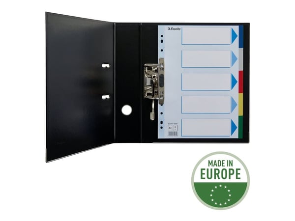 Esselte - Inndeler - 5 deler - for A4 (210 x 297 mm) - med fliker - multifarge - for P/N: 48083, 48086, 48087