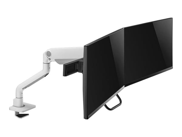 Neomounts DS75S-950WH2 - Monteringssett (bordmonteringsarm) - full bevegelse - for 2 LCD-skjermer - aluminium - hvit - skjermstørrelse: 17"-32"