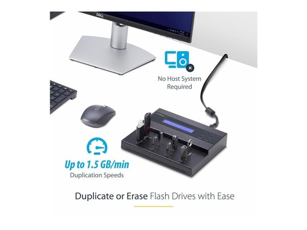 StarTech USB Duplicator - 1:7 - USB Flash Drives - Flash Drive Duplicator (USBDUPE17) - USB-enhetsduplikator - 7 fack - TAA-kompatibel
