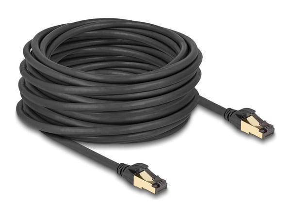 Delock - Nettverkskabel - RJ-45 (hann) til RJ-45 (hann) - 15 m - 6 mm - S/FTP - CAT 7 - uten hindringer - svart