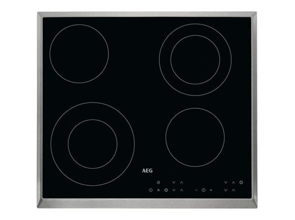AEG-Electrolux HK634021XB - Keramisk häll - 4 kokplattor - Fördjupning - bredd: 56 cm - djup: 49 cm - med kanter i rostfritt stål
