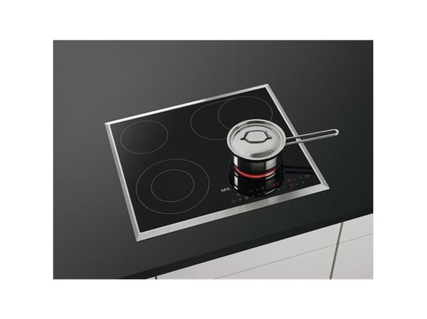 AEG-Electrolux HK634021XB - Keramisk häll - 4 kokplattor - Fördjupning - bredd: 56 cm - djup: 49 cm - med kanter i rostfritt stål