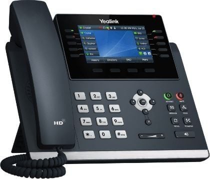 Yealink SIP-T46U - VoIP-telefon med nummerpresentation - 10-riktad samtalsförmåg - SIP, SIP v2, RTCP-XR, VQ-RTCPXR, SRTP - klassiskt grå