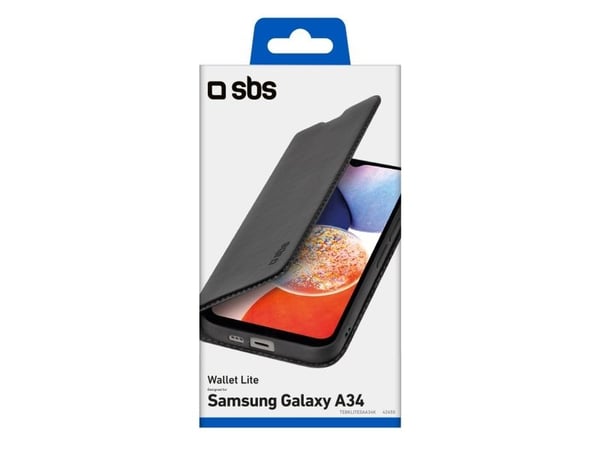 SBS TEBKLITESAA34K, Folio, Samsung, Galaxy A34, 16,8 cm (6.6"), Sort