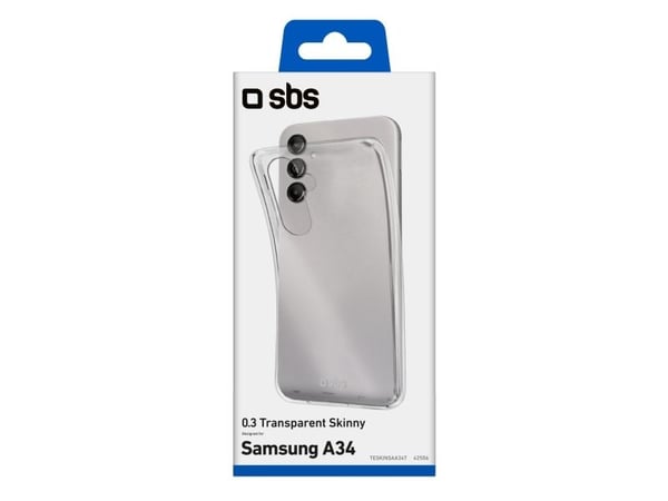 SBS Skinny cover, Etui, Samsung, Galaxy A34, 16,8 cm (6.6"), Gjennomsiktig