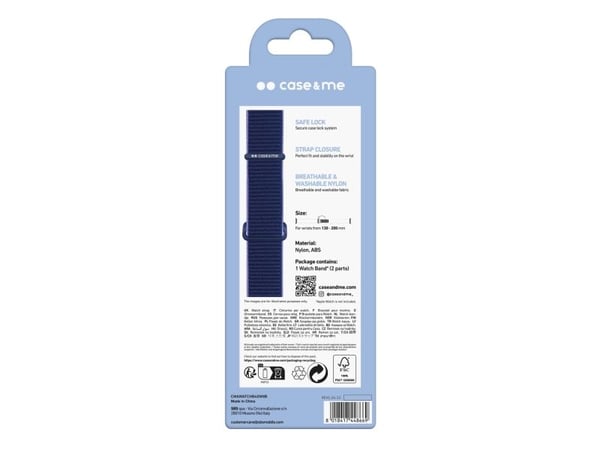 SBS nailon kellonhihna Apple Watch 38/40/41mm laivastonsininen