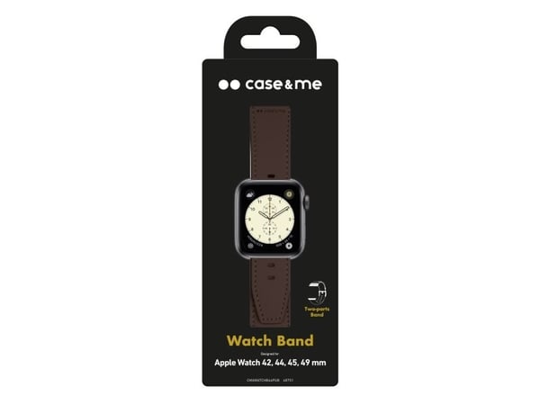 SBS Eco Leather urrem til Apple Watch 42/44/45/49mm. Brun