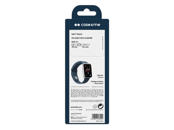 SBS silikoninen kellonhihna Apple Watchille 38/40/41mm, sininen