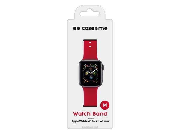 SBS silikone urrem til Apple Watch 42/44/45/49mm. Rød