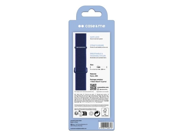 SBS nylon urrem til Apple Watch 42/44/45/49mm. Navy blå