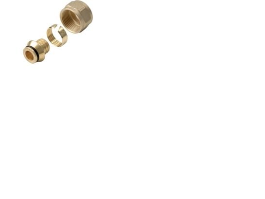Wavin ø15 x 2,5 mm Pex kobling - ø15 x 2,5 mm Pex koblingssæt 3/4