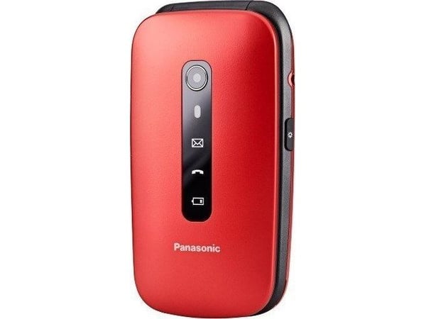 Panasonic KX-TU550, Simpukka, 7,11 cm (2.8"), 1,2 MP, Bluetooth, 1400 mAh, Punainen