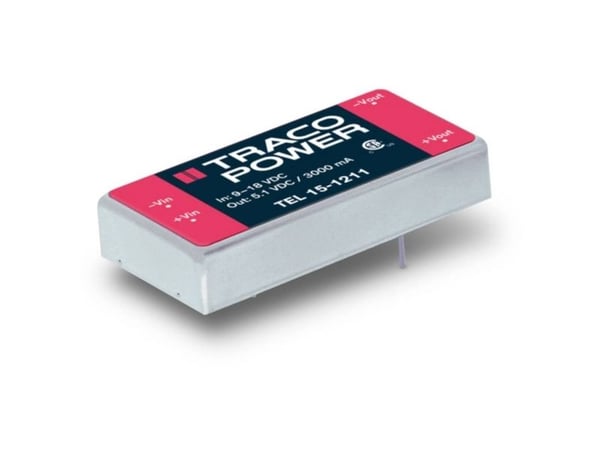 Traco Power TEL 15-1211, 25,4 mm, 10,2 mm, 50,8 mm, 32 g, 15 W, 9-18 V