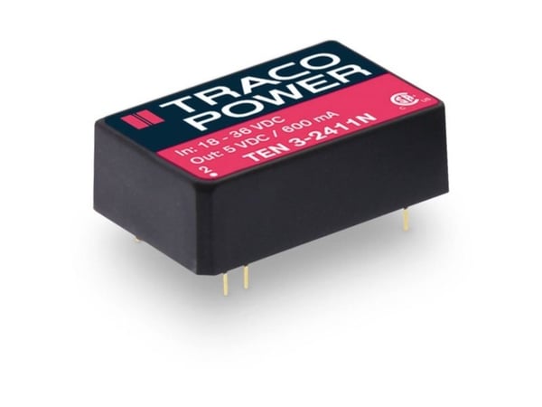 Traco Power TEN 3-0522N, 20,3 mm, 10,2 mm, 31,8 mm, 12,8 g, 3 W, 4.5 - 9 V