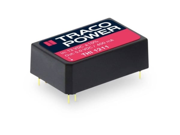 TracoPower THI 0521 DC/DC-muunnin, piirilevy 5 V/DC 12 V/DC, -12 V/DC 80 mA 2 W Lähtöjen lukumäärä: 2 x