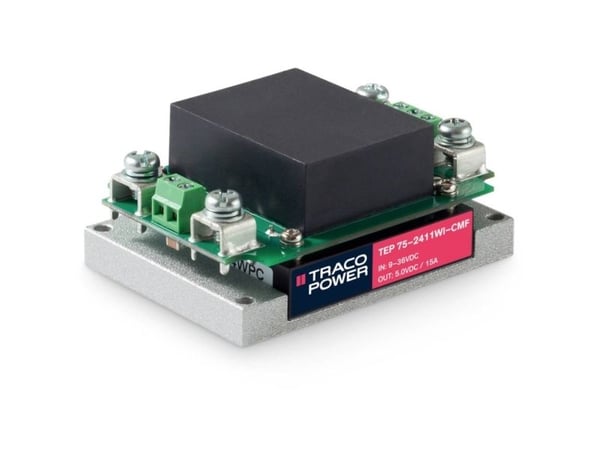 TracoPower TEP 75-7215WI-CMF DC/DC-muuntomoduuli 110 V/DC 24 V/DC 3200 mA 75 W Lähtöjen määrä: 1 x
