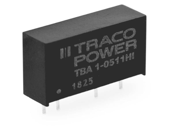 Traco Power TBA 1-0513HI, 6 mm, 10 mm, 19,5 mm, 2,3 g, 1 W, 4.5 - 5.5 V