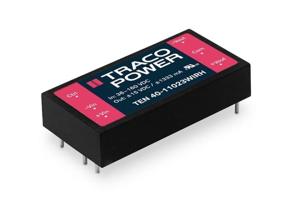 TracoPower DC/DC-muunnin, piirilevy 110 V/DC 24 V/DC 1666 mA 40 W Lähtöjen määrä: 1 x