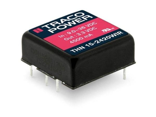 Traco Power THN 15-4822WIR, 25,4 mm, 9,9 mm, 25,4 mm, 16,5 g, 15 W, 18-75 V