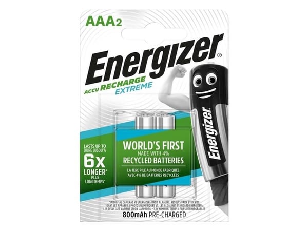 Energizer Recharge Extreme HR03 - Batteri 2 x AAA - (ladbare) - 800 mAh