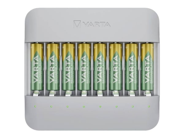 Varta Eco Charger Multi, Nikkelmetallhydrid (NiMH), Kortslutning, AA, AAA, 8 stykker, Batterier medfølger