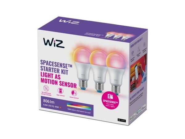 WiZ Lamp 3-pack - Smart LED - Lämmin til Cool White - E14 - 60W - matto - Wi-Fi