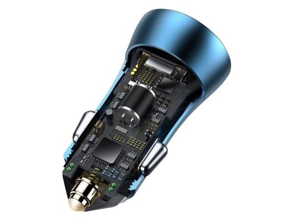 Baseus Golden Contactor Pro - Bilstrømadapter - 40 watt - 3 A - SCP, Huawei Fast Charge, AFC, QC - 2 utgangskontakter (USB, USB-C)