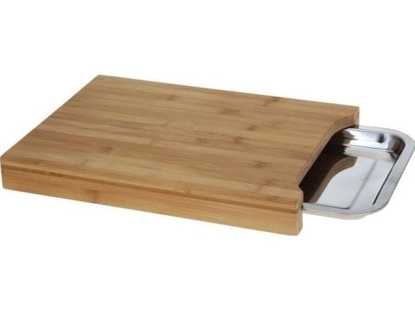 Excellent Houseware skärbräda med smulbricka i bambu 35x25cm