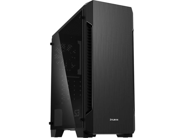 Zalman S3 TG, Midi Tower, PC, Musta, ATX, mikro ATX, Mini-ITX, Muovi, Terästä, Karkaistu lasi, HDD, Teho