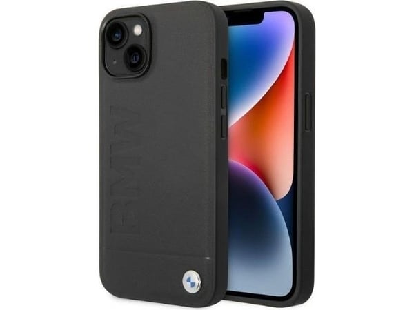 BMW Case BMHMP14MSLLBK iPhone 14 Plus 6.7" black/black hardcase Signature Logo Imprint Magsafe