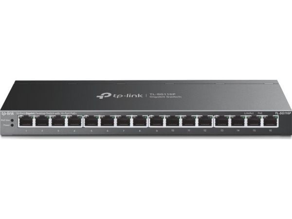 TP-Link TL-SG116P netværksswitch Ikke administreret Gigabit Ethernet (10/100/1000) Sort