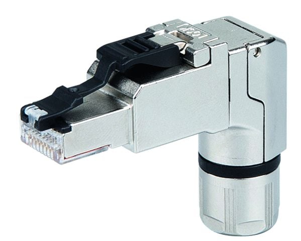 Telegärtner 100023070, RJ45, Hankoppling, Cat6a, Nickel, mässing, IP20