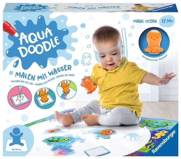 Ravensburger Aqua Doodle Aquadoodle Magic Ocean. Produkttype: Vannmerkematte for barn, Anbefalt alder (min): 1 år, Produktfarge: Flerfarget. Emball...